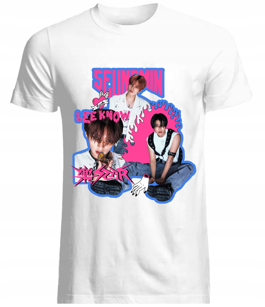 Koszulka Stray Kids Kim Seung-Min Bawełna 100% Biały Wysokiej Jakości 2XL