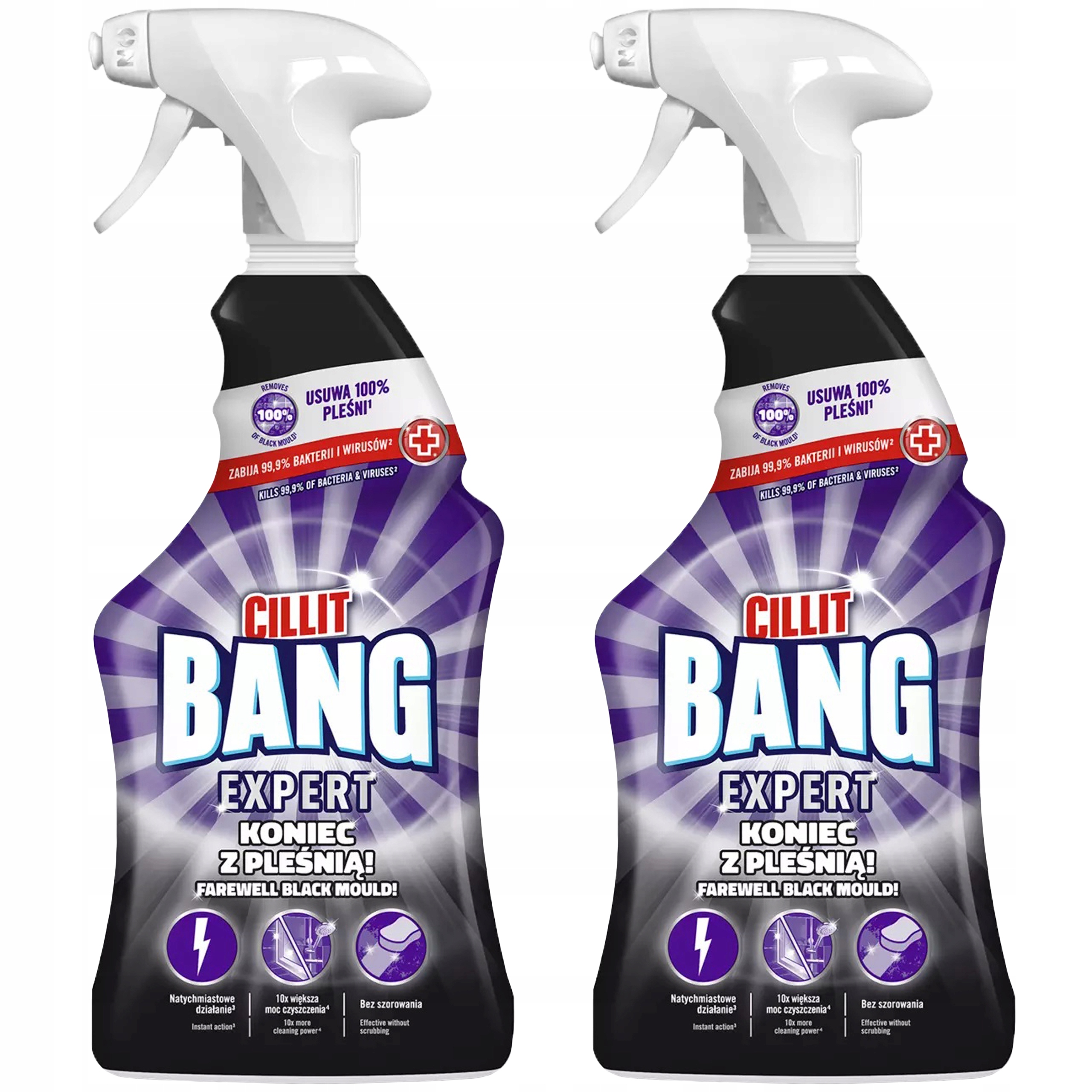Levně Cillit Bang Expert Plíseň a černé usazeniny Sprej na odstraňování plísní 2 x 750 ml