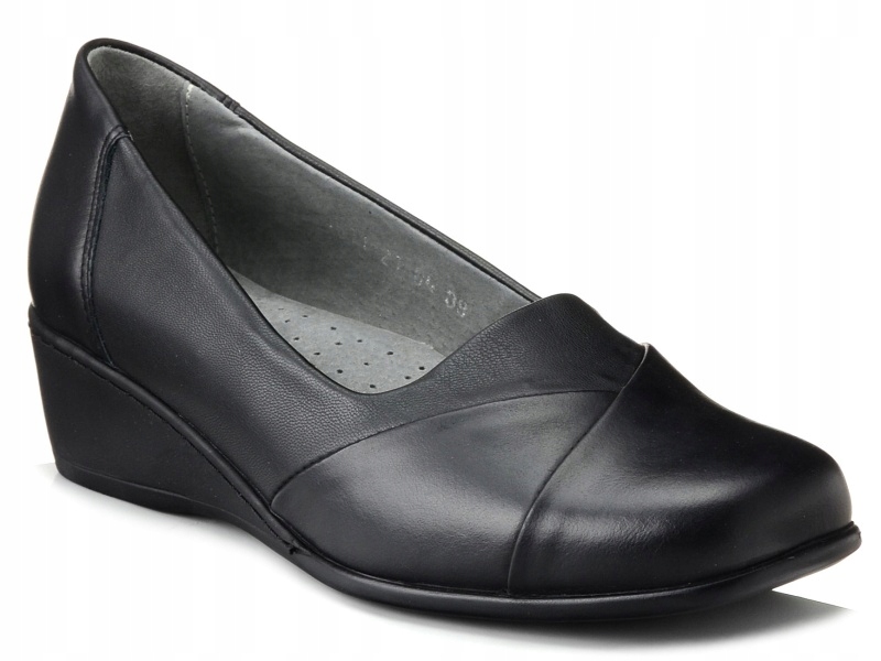 

Półbuty damskie na koturnie Axel 1611 skórzane 41