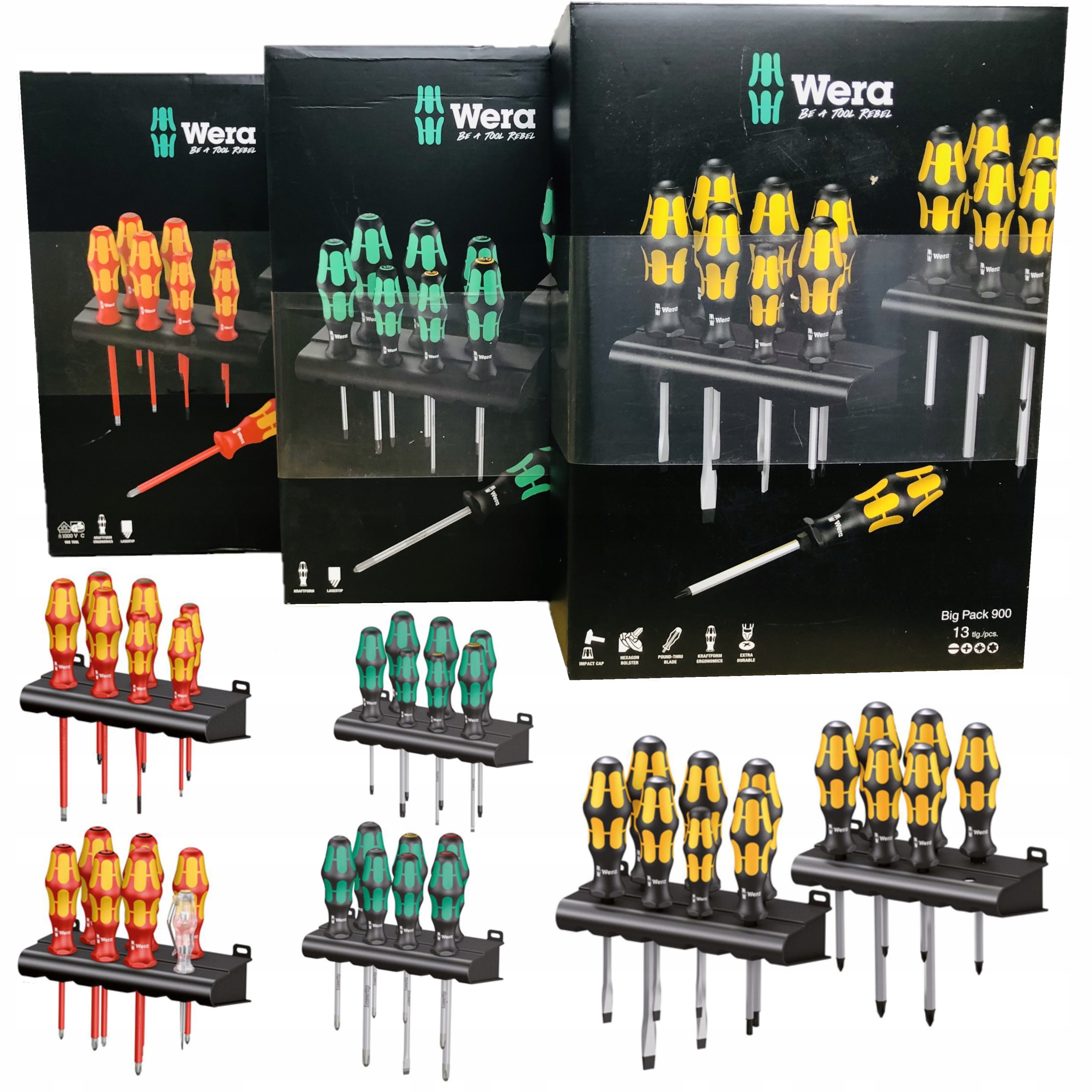 Wera Zestaw wkrętaków do pobijania izolowane Big Pack Zestaw XXL 42 elem