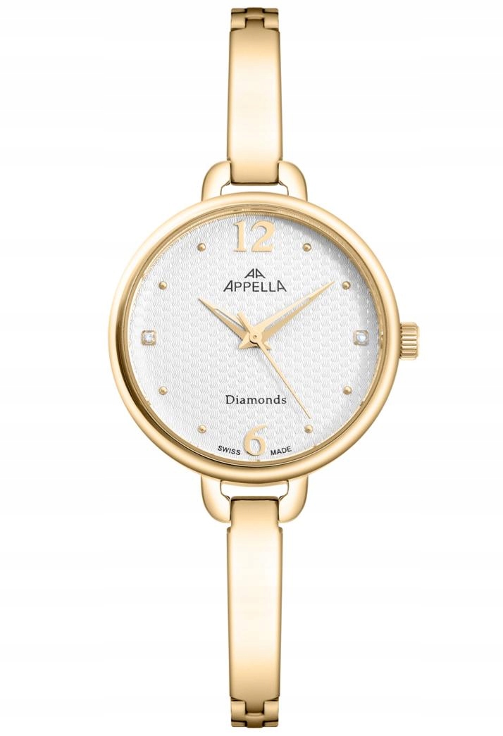 Nové Originální dámské hodinky Appella L50003.1173DQ zlaté s diamanty