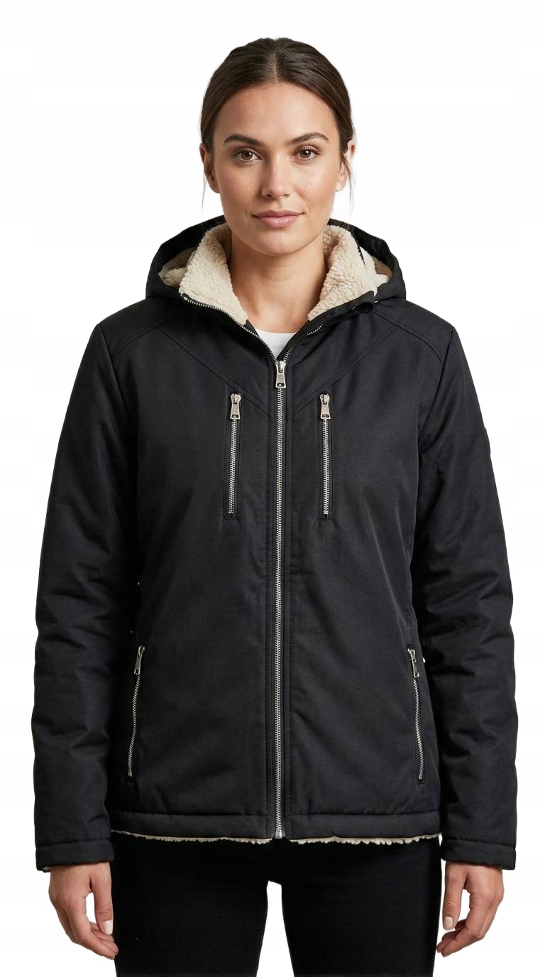 Doxger Černá Bunda S Kapucí A Podšívkou Pro Ženy XL O_a