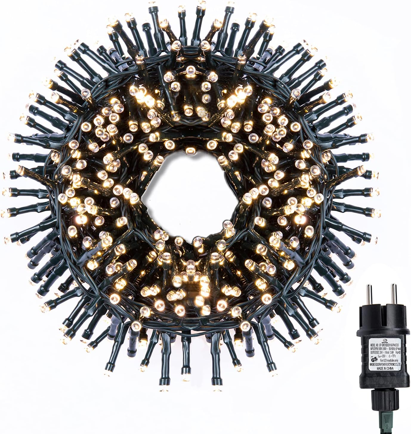 GRESONIC Lampki Światełka Choinkowe ZEW WEW 400 LED Białe — miniatura 13