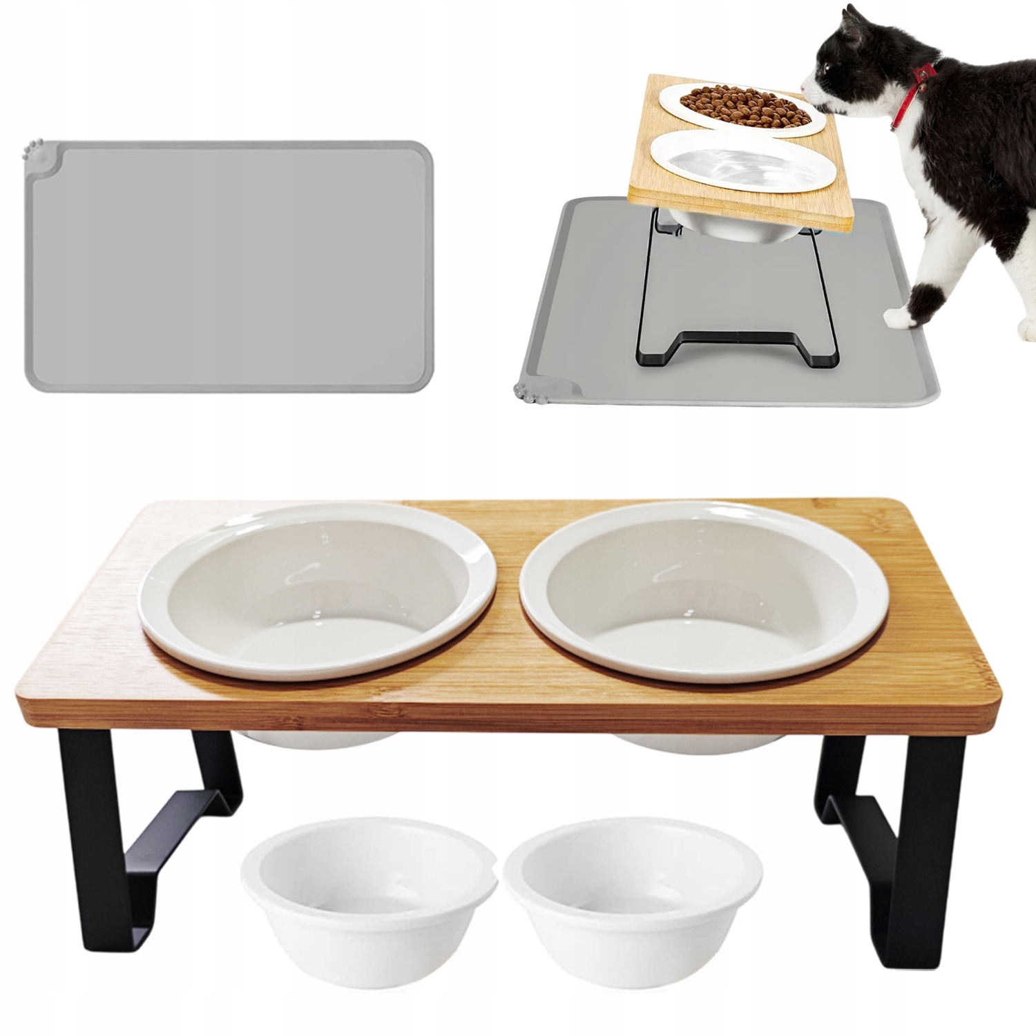 Levně Vyvýšené Misky Pro Kočky Psů Miska Na Krmení Nádoba Misky