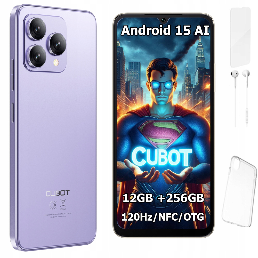 Smartfón Cubot A40 6,88" 12/256GB Dual Sim Nfc Android 15 Puzdro Fólia