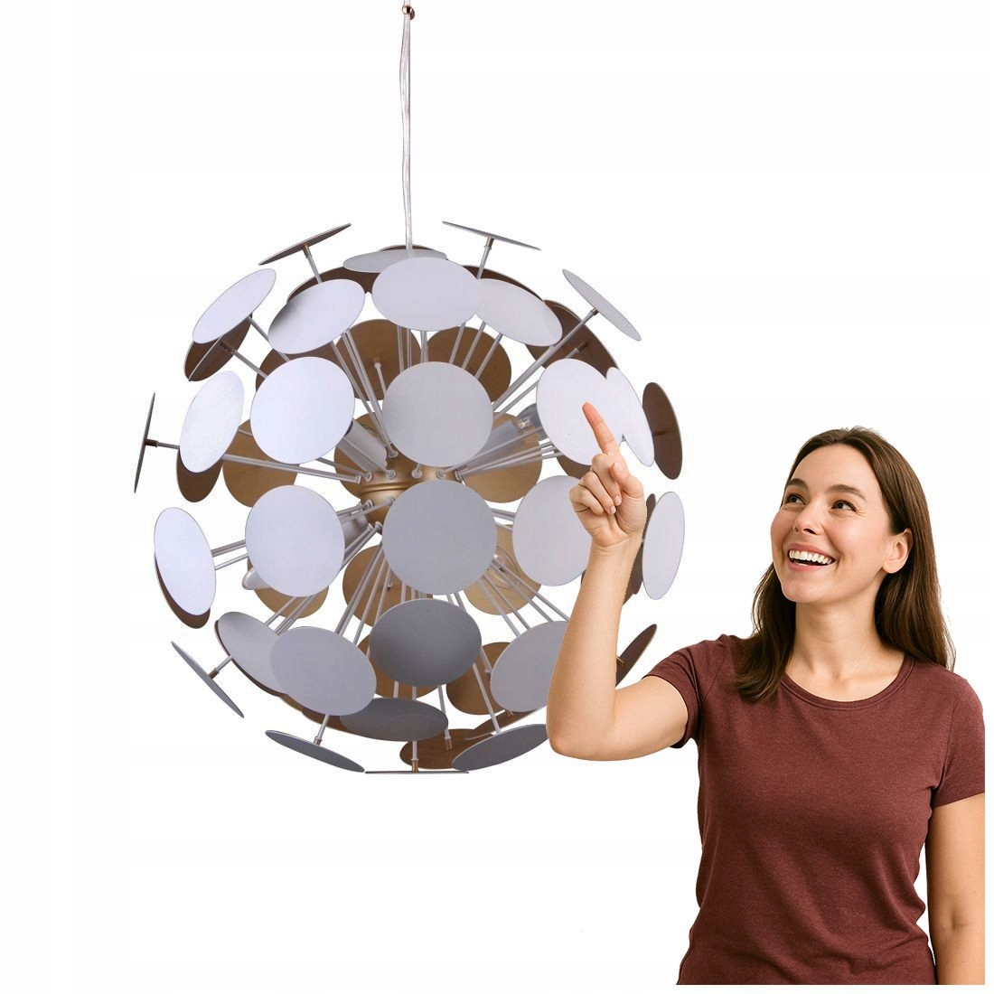 Závesná lampa Mailone AD20180/6B Wh+gd Italux