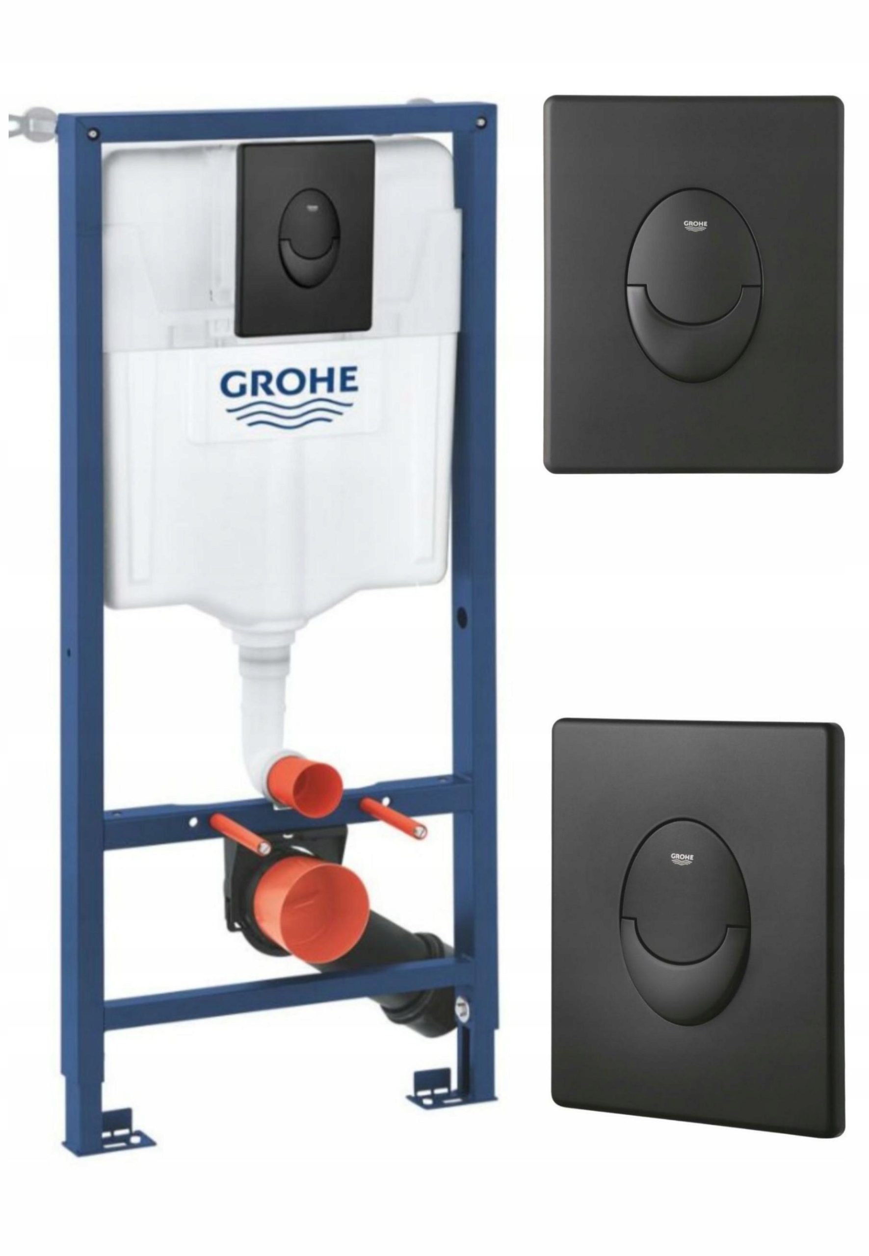 Stelaż Wc Grohe Rapid Solido 3W1 Przycisk Czarny