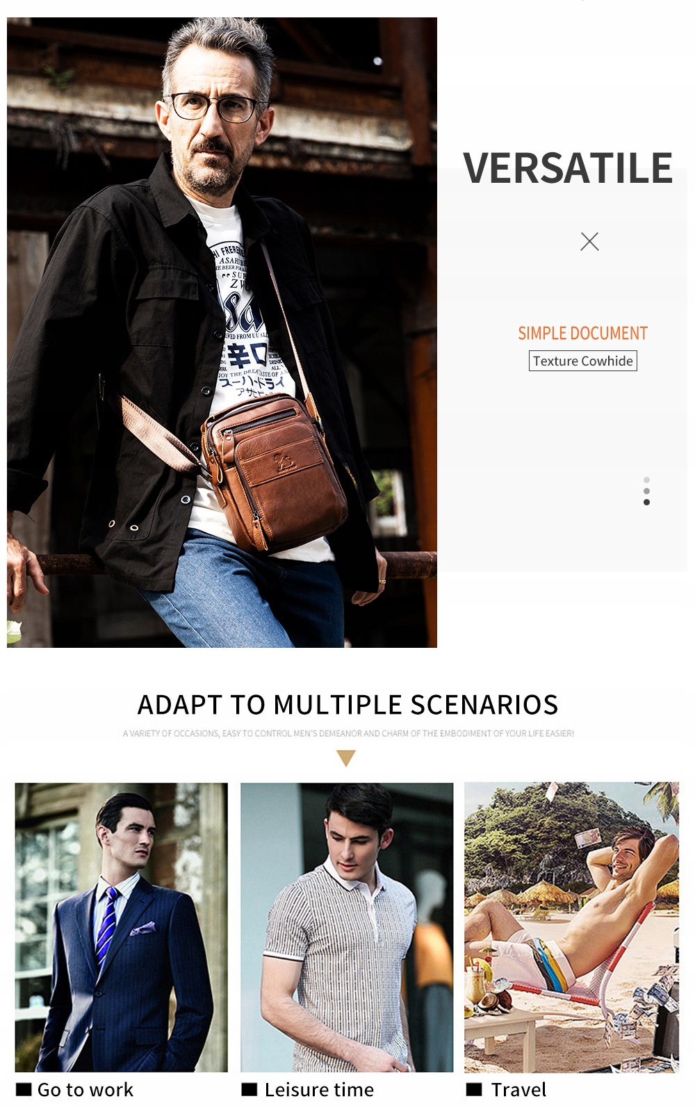 SASZETKA DO RĘKI TORBA MĘSKA NA RAMIĘ SKÓRZANA TORBA DOKUMENTY AKTÓWKA Waga produktu z opakowaniem jednostkowym 0.4 kg