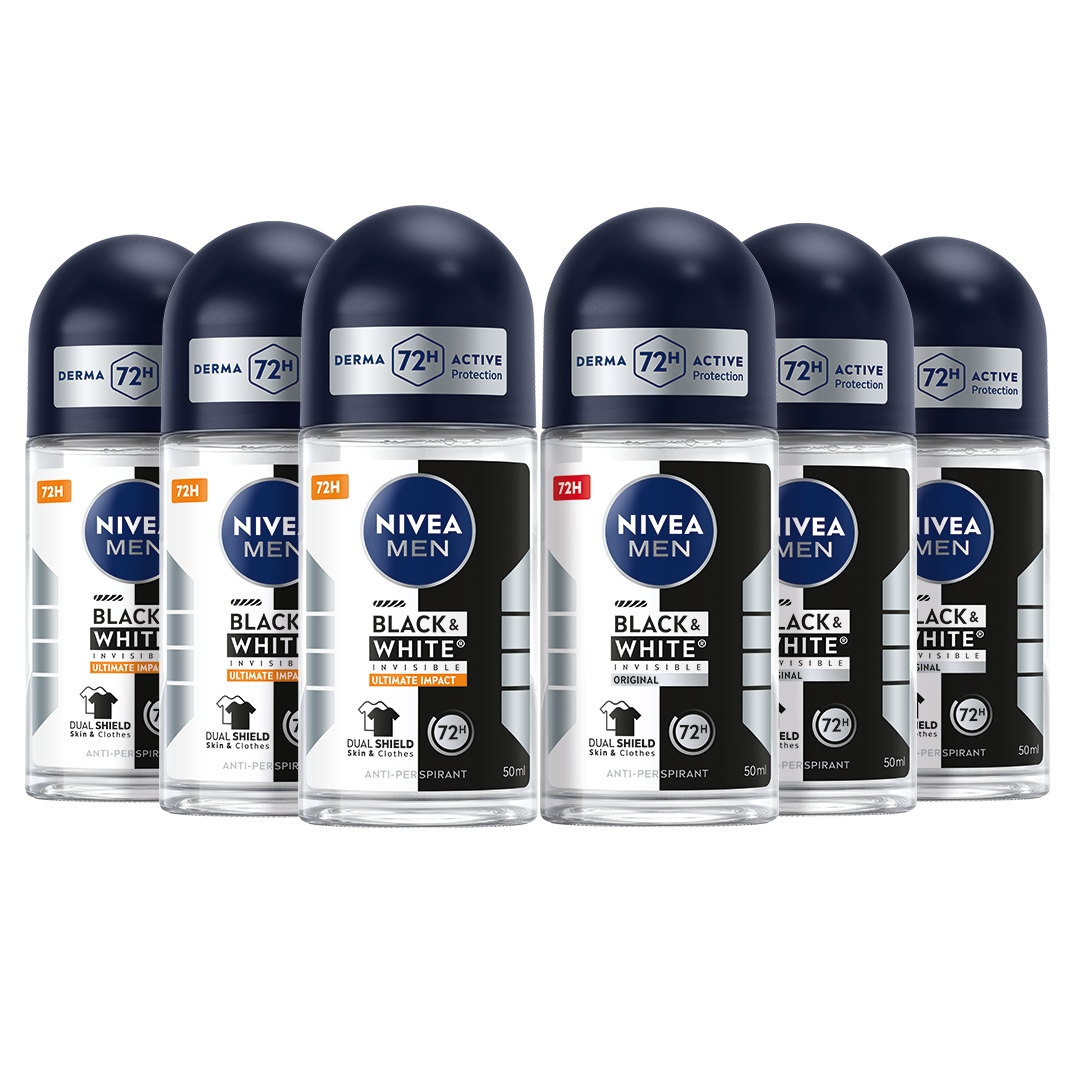 Nivea Men Pánský kuličkový antiperspirant Impact 50 ml x3 Original 50 ml x3