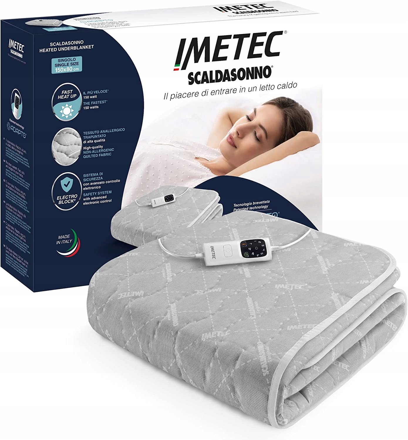 Imetec Adapto Ogrzewacz do łóżek 150 x 80 cm