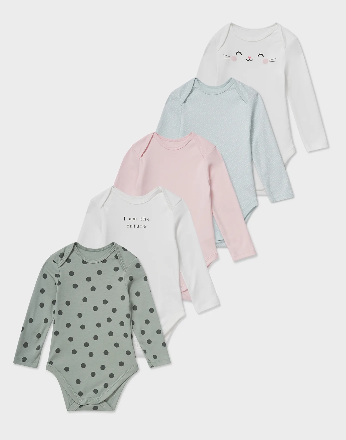 

C&a Body Długi Rękaw 5szt 12-18m 86cm Khaki