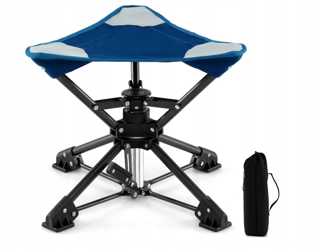 Krzesło turystyczne bez oparcia niebieskie NP12630NY