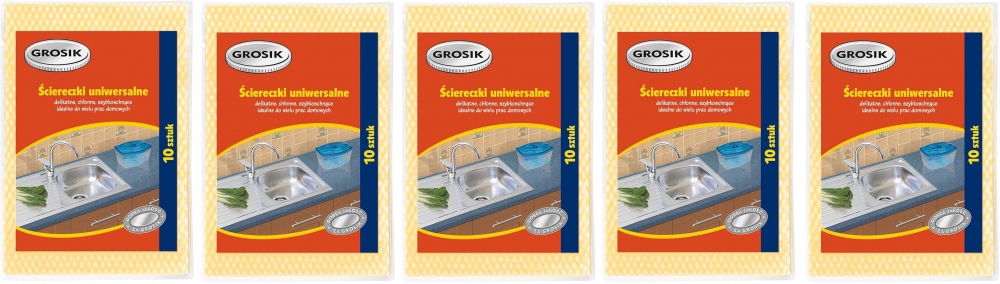 

Grosik Ściereczki uniwersalne 50x34 cm 10szt x5