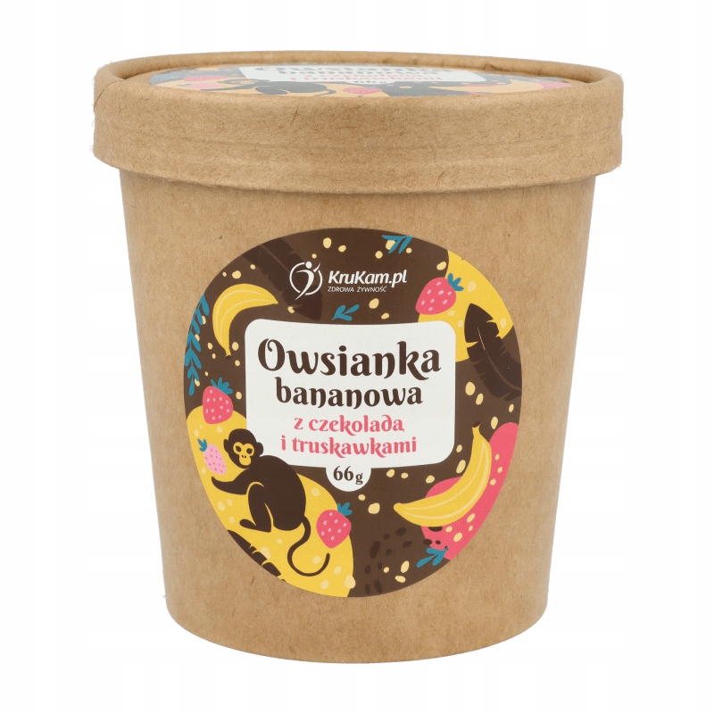 Levně Ovesná Kaše Banán S Čokoládou A Jahodami 66 G Havrana