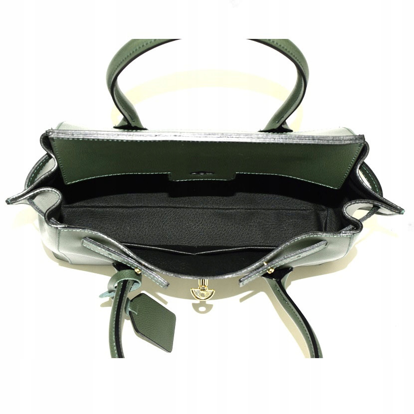 TOREBKA SKÓRA NATURALNA BORSE IN PELLE ZIELONA DUŻA PREMIUM 014D Płeć kobieta