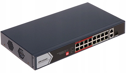 Switch 16-portowy Hikvision DS-3E0318P-E/M(C) 16xPoE + 2xUplink