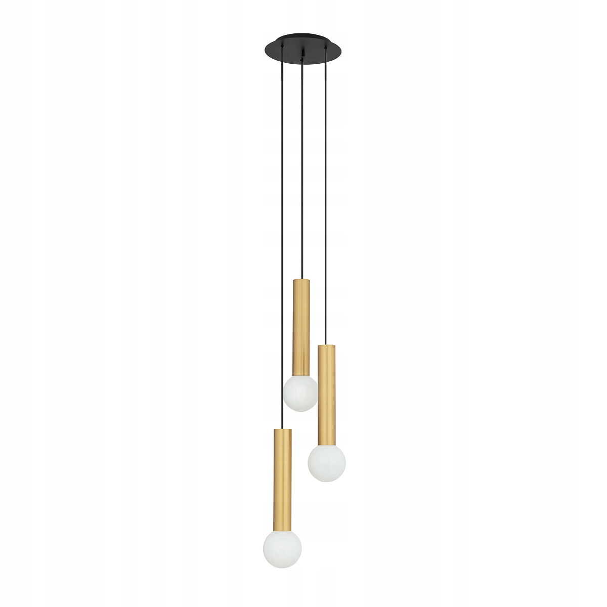 Lampa Wisząca Nowodvorski Baton III 3x E27 Mosiądz Czarny Lity Mosiądz