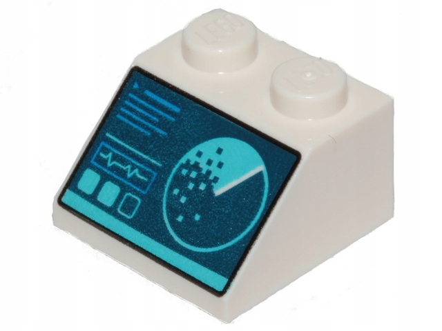 

Lego 3039pb132 Skos 2x2 Sonar Biały Nowy (1g)