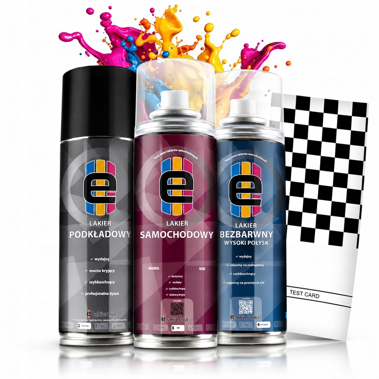 Lakier Samochodowy Spray Każdy Kolor Bezbarwny Podkład 200ml