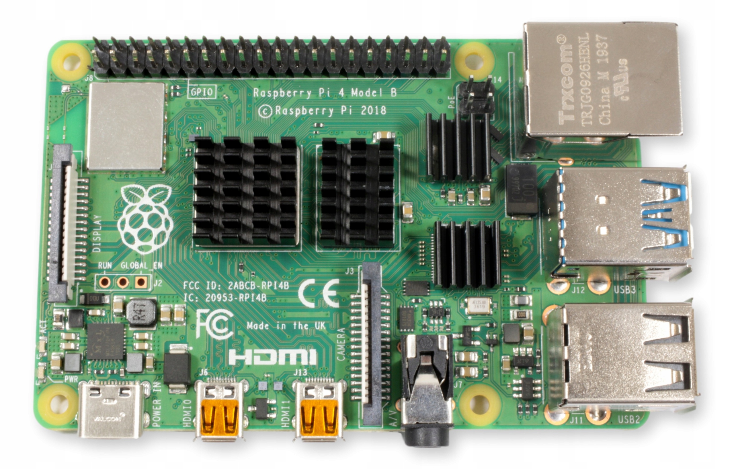 Комплект из 4 радиаторов, предназначенный для Raspberry Pi 4B EAN (GTIN) 5903890450281