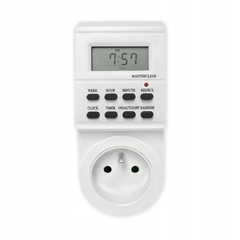 PROGRAMATOR CZASOWY CYFROWY 7dni GNIAZDKO 230V