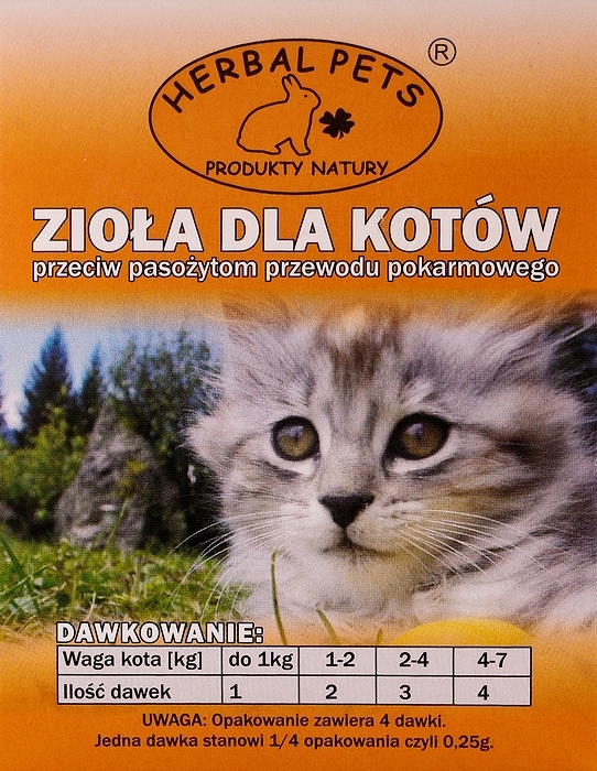 

Herbal Pets Zioła przeciw pasożytom dla kota 1 g