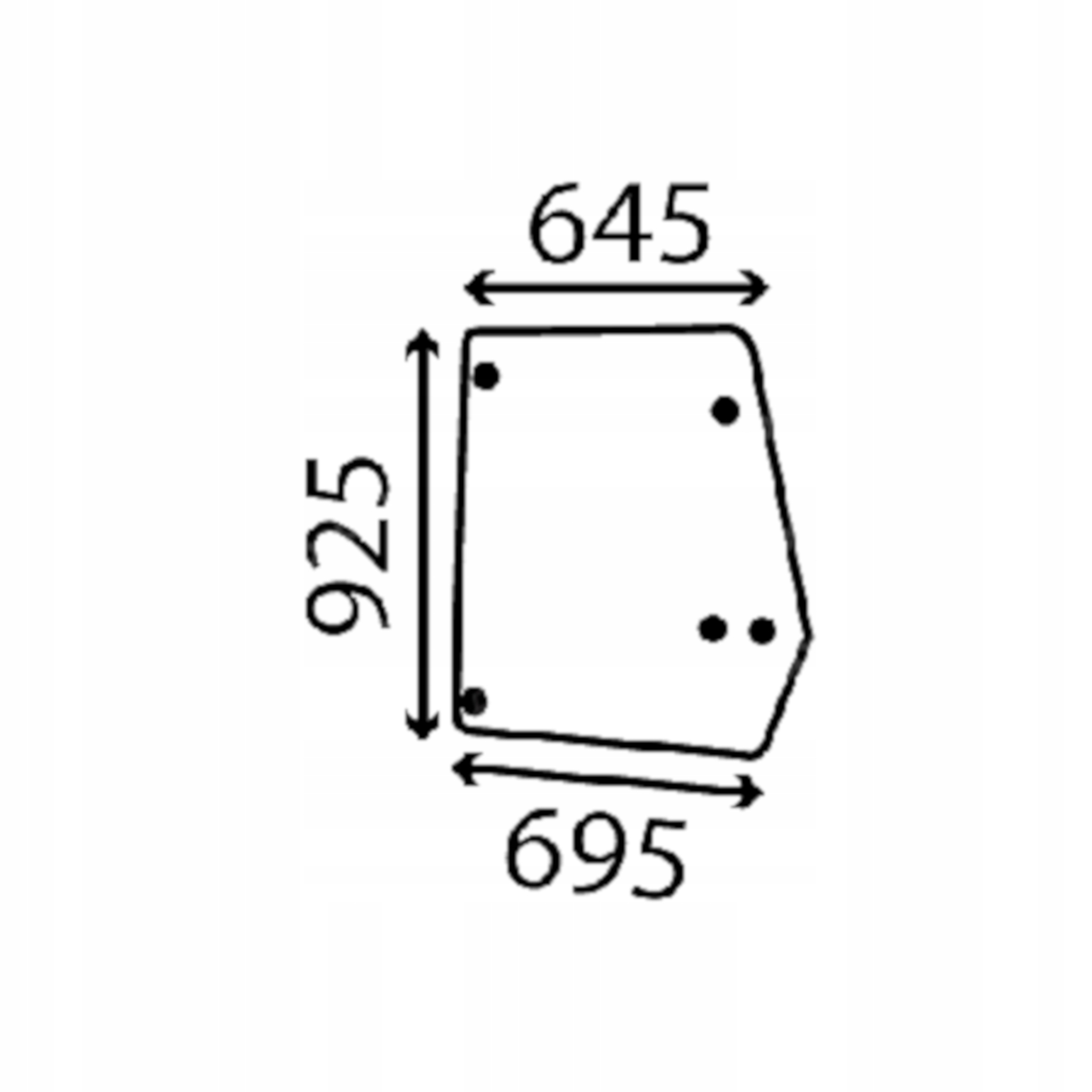 sklo Ford dveře horní pravé 81872037 (4641)