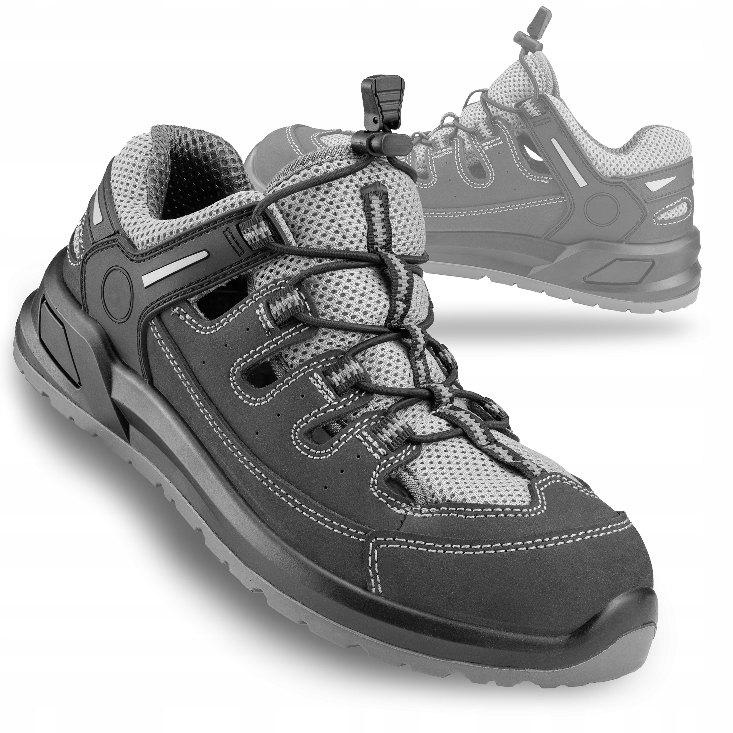 Sandały Ochronne Bez Podnoska Buty Robocze Zawodowe Bhp 01 Lekkie Nubuck