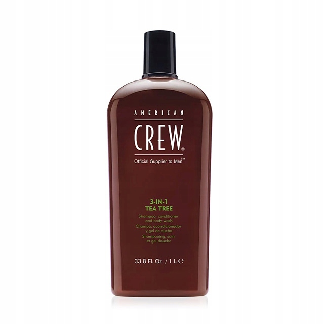 American Crew 3-in-1 Tea Tree Šampon, kondicionér, sprchový gel 1000 ml