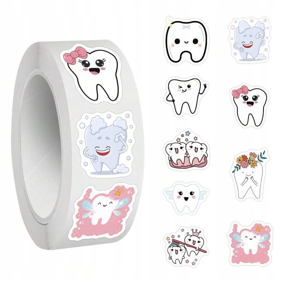 SHEIN NAKLEJKI WZÓR ZĘBY 1IH S07__