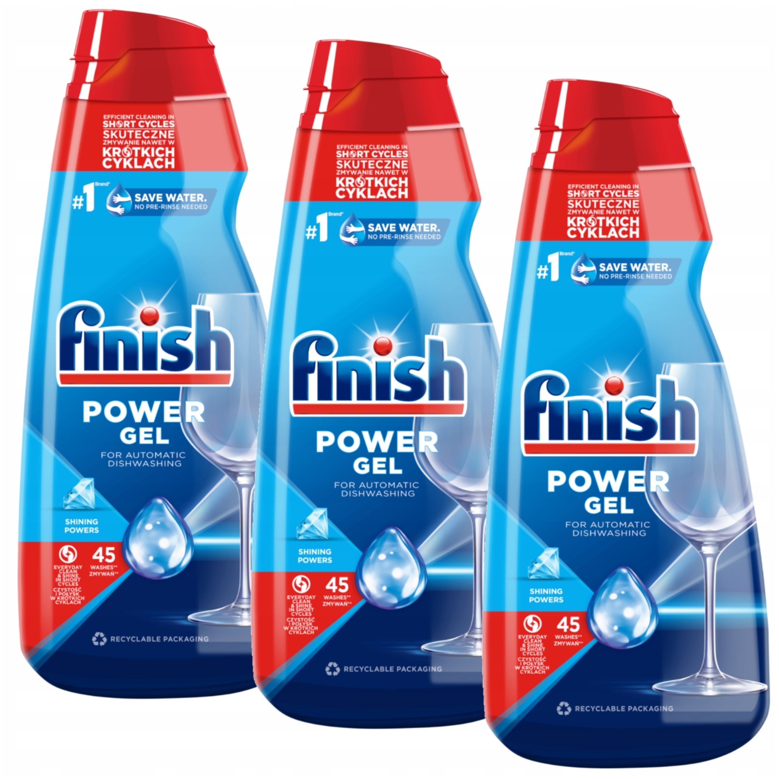 Finish Sada Gel na mytí nádobí v myčce All-in-1 135 Mytí 3x 900ml