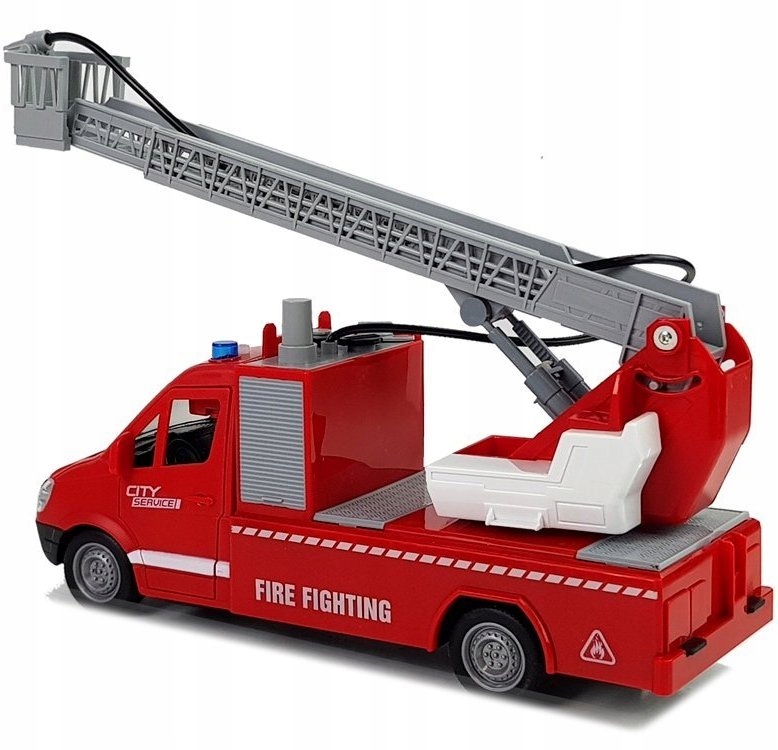 Straż pożarna z drabiną samochód Z NAPĘDEM Dźwięki Światła Syrena Woda Kod producenta QL90918
