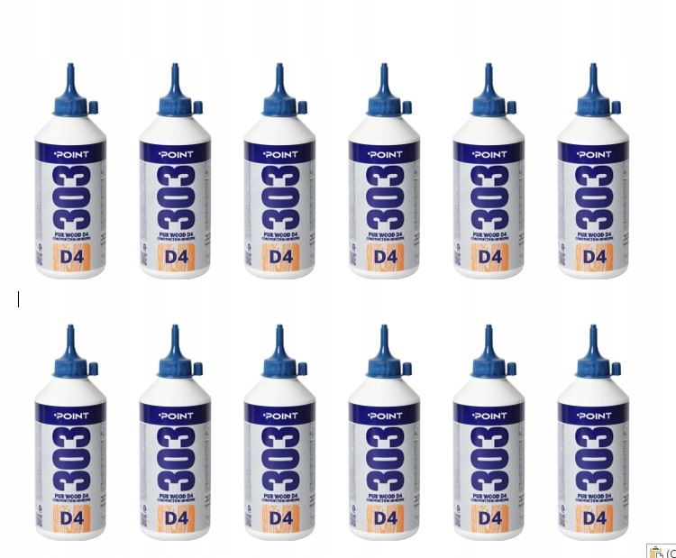 Wodoodporny poliuretanowy klej do drewna klasy D4 750 gram Din EN204 x 12