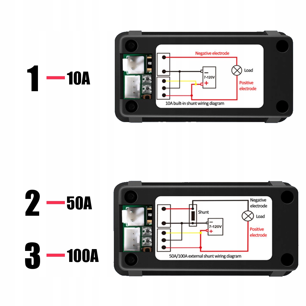 AMPEROMIERZ DC200V 100A WOLTOMIERZ PANELOWY POTENCJOMETR Ah Wh TEMP. CZAS Model KWS-DC200-100A