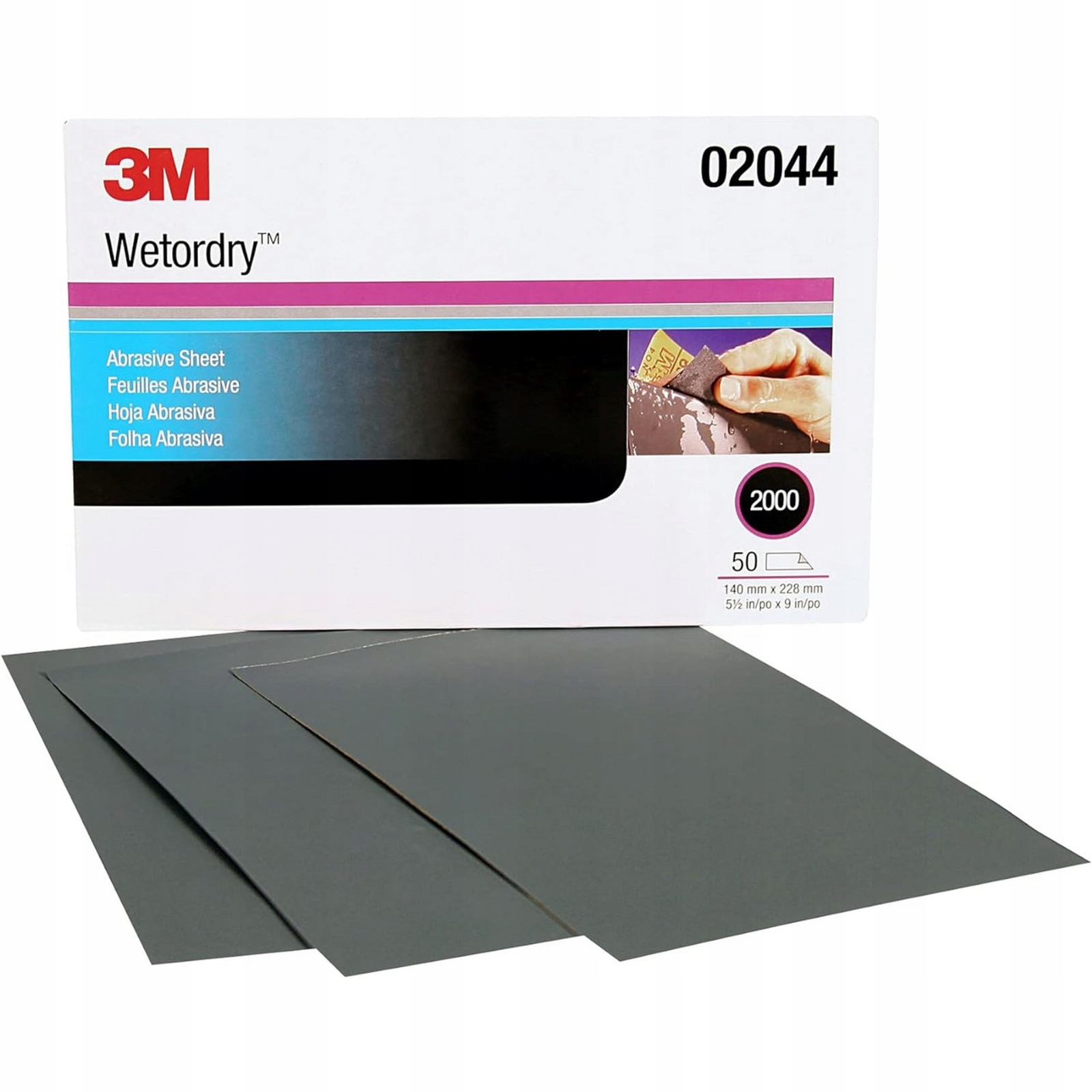 Papier ścierny 3M Wetordry 401Q 02044 138mm x 230mm P2000 arkusz 1szt wodny