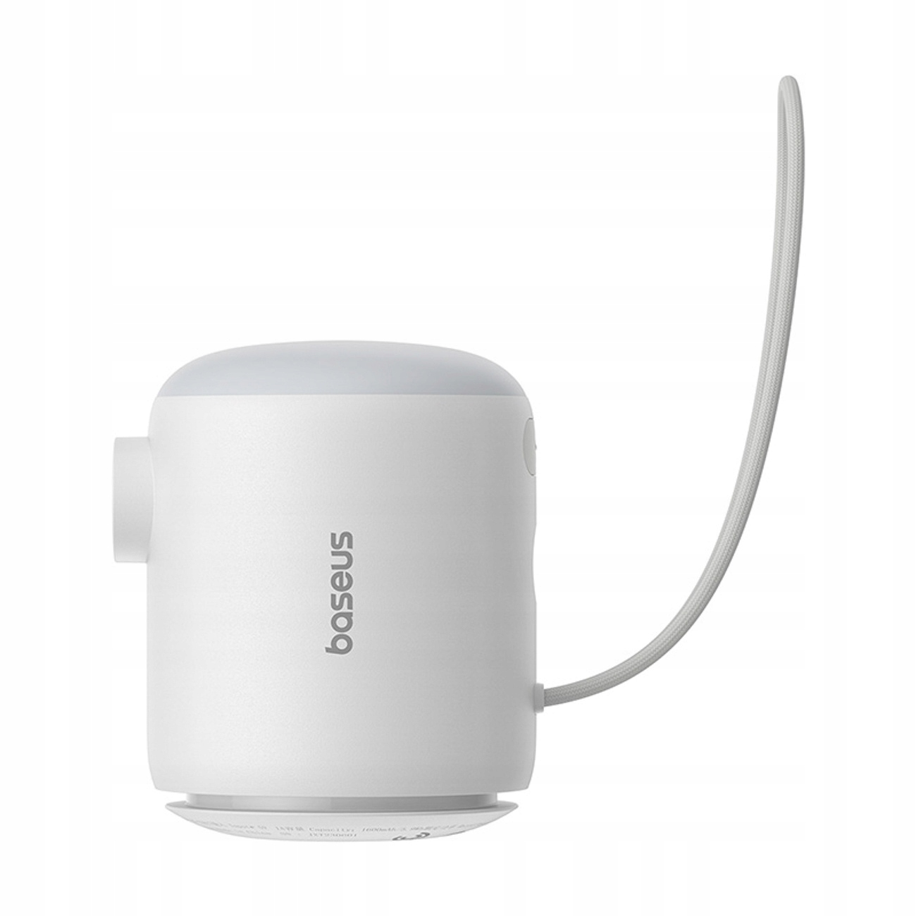 Přenosná akumulátorová turistická pumpa se 4 koncovkami Usb-c bílá