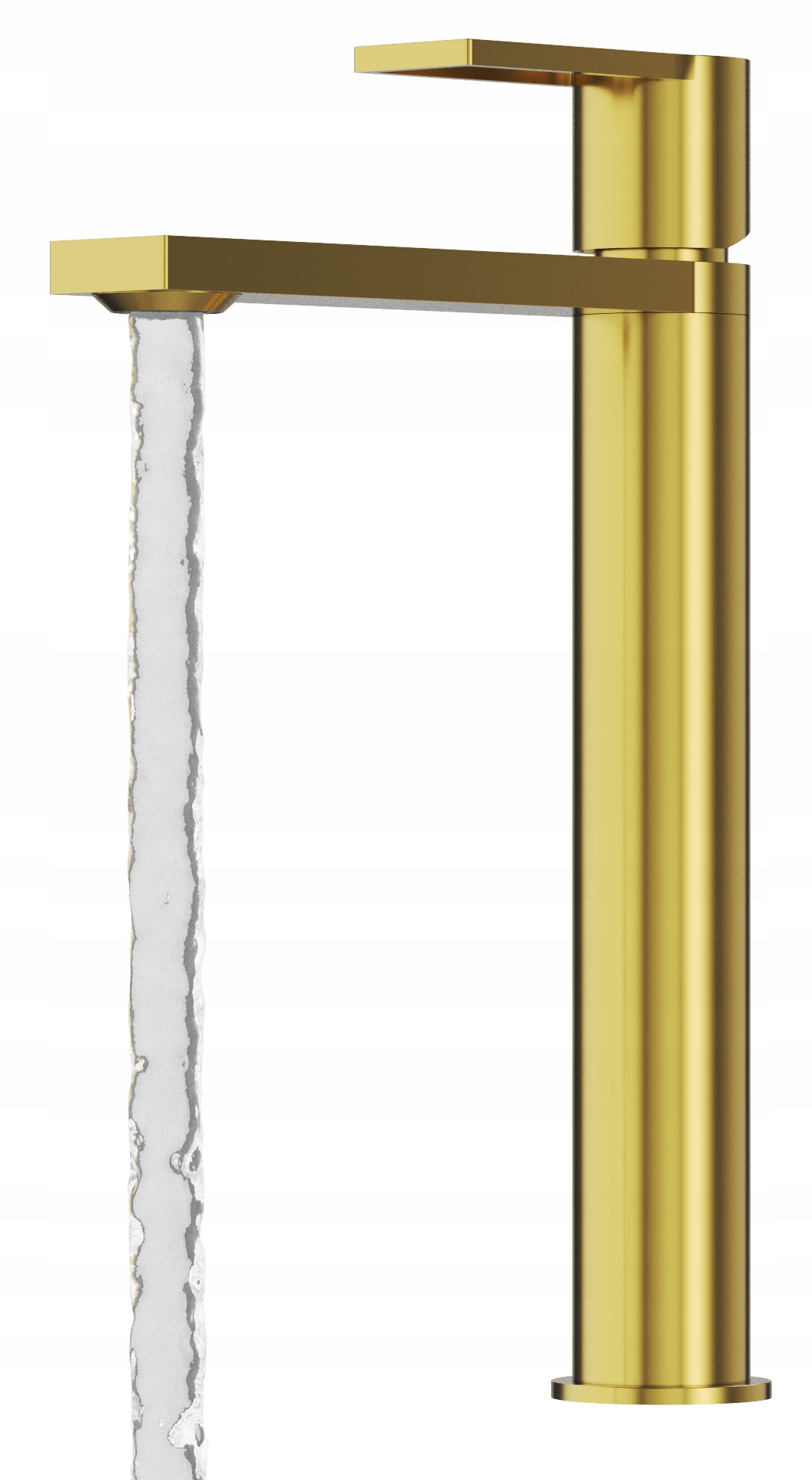 Batéria Umývadlová Arma Zlatá Vysoká Kúpeľňová Mosadzná Stojaca Kohútiková