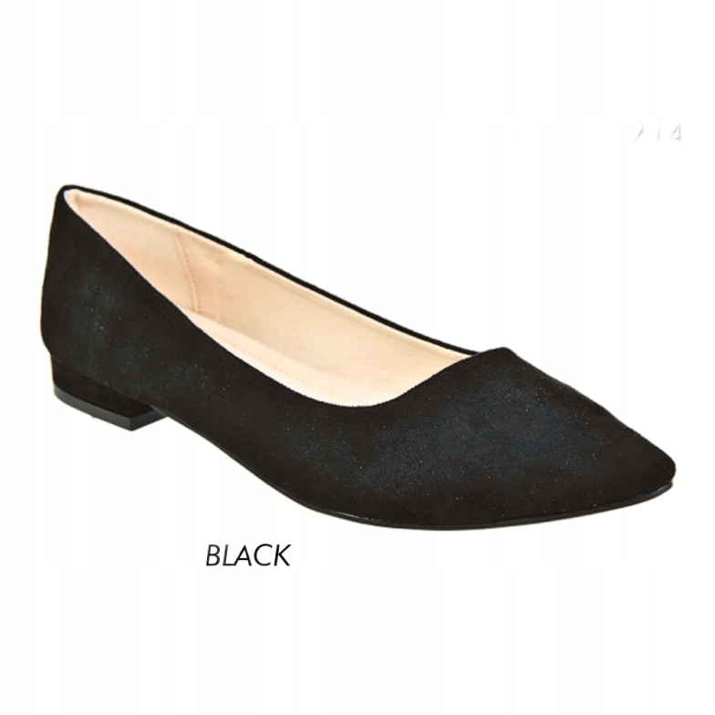 

Eleganckie Baleriny z Zamszu Czarne r.39