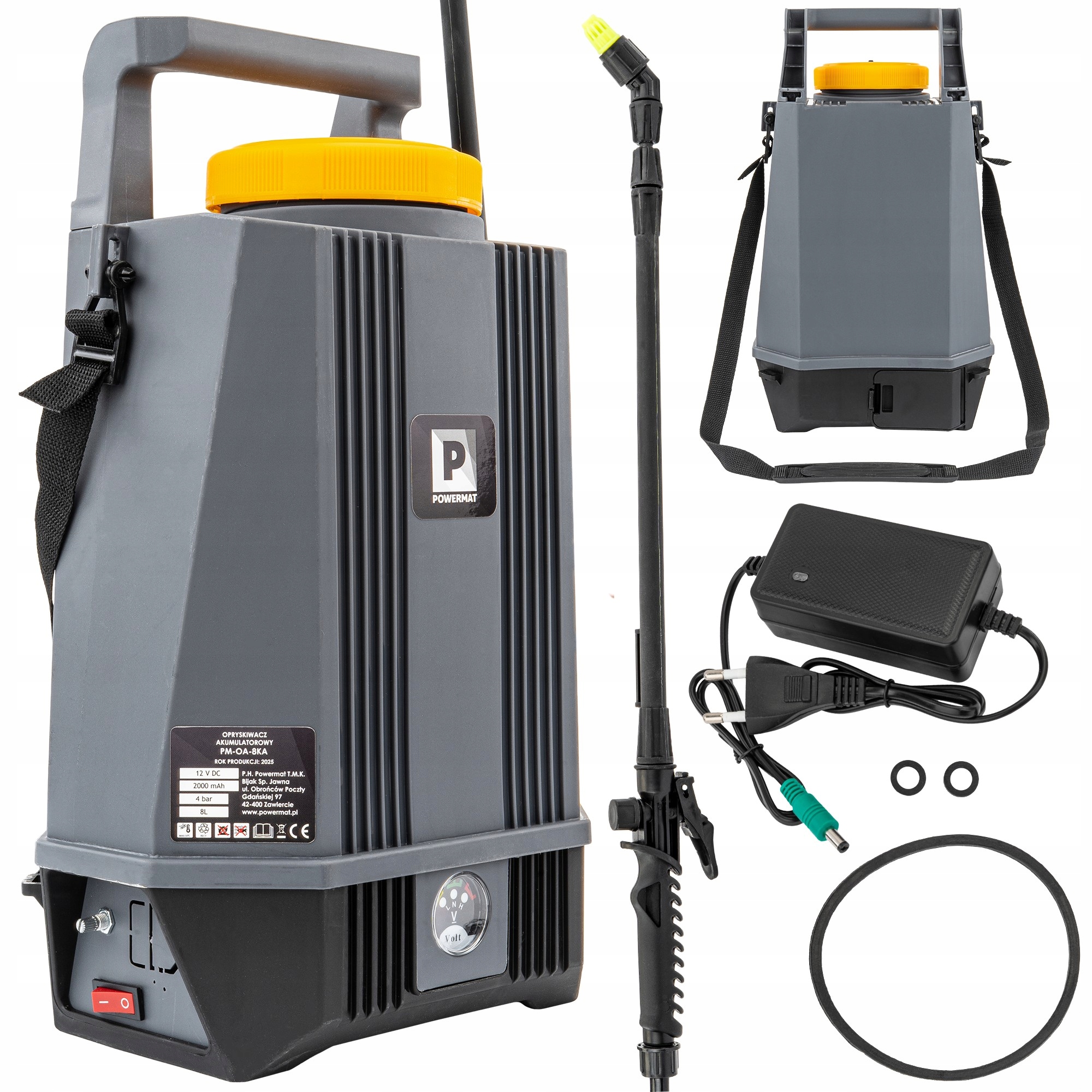 Opryskiwacz Akumulatorowy Ciśnieniowy Na Ramię Ogrodowy Lekki 2AH Li-ion 8L