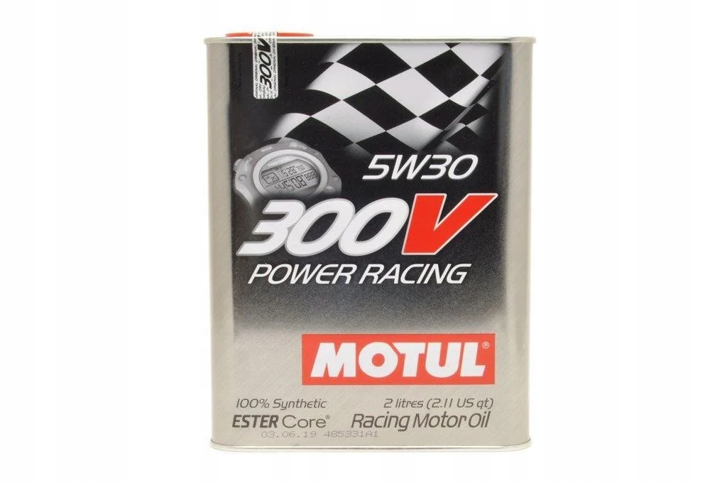 Motorový olej Motul 300V Power Racing 5W-30, 2 l sada pre vodiča #35