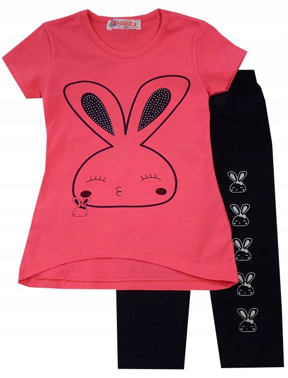 

Komplet Zestaw Tunika Króliczek Leggins 110 J190H