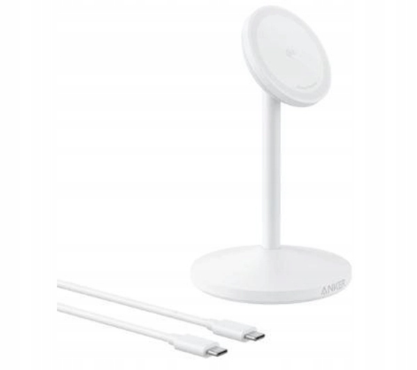 Ładowarka indukcyjna Anker MagGo Stand 15W Biała do Apple iPhone