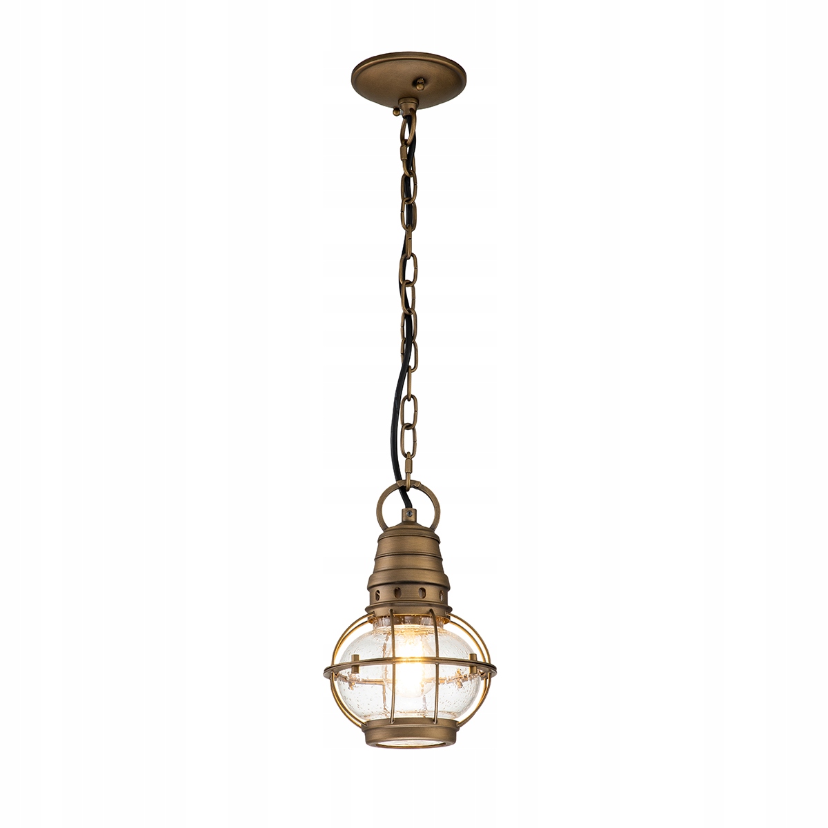 Venkovní mosazná námořnická závěsná lampa na řetězu IP44 Kichler