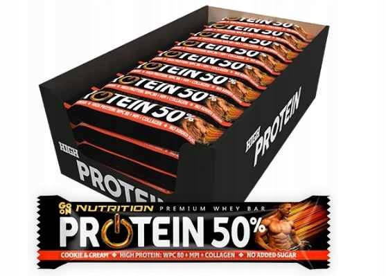 Levně Sante Baton Nutr Prot Bar 50% Cookie-Cream, proteinová tyčinka s příchutí sušenek a smetany, 1 kus (24 v balení)