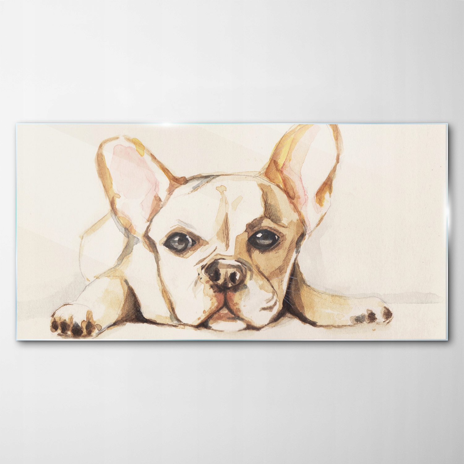 Obraz na skle Dekor Bulldog Pes Zviera 140x70