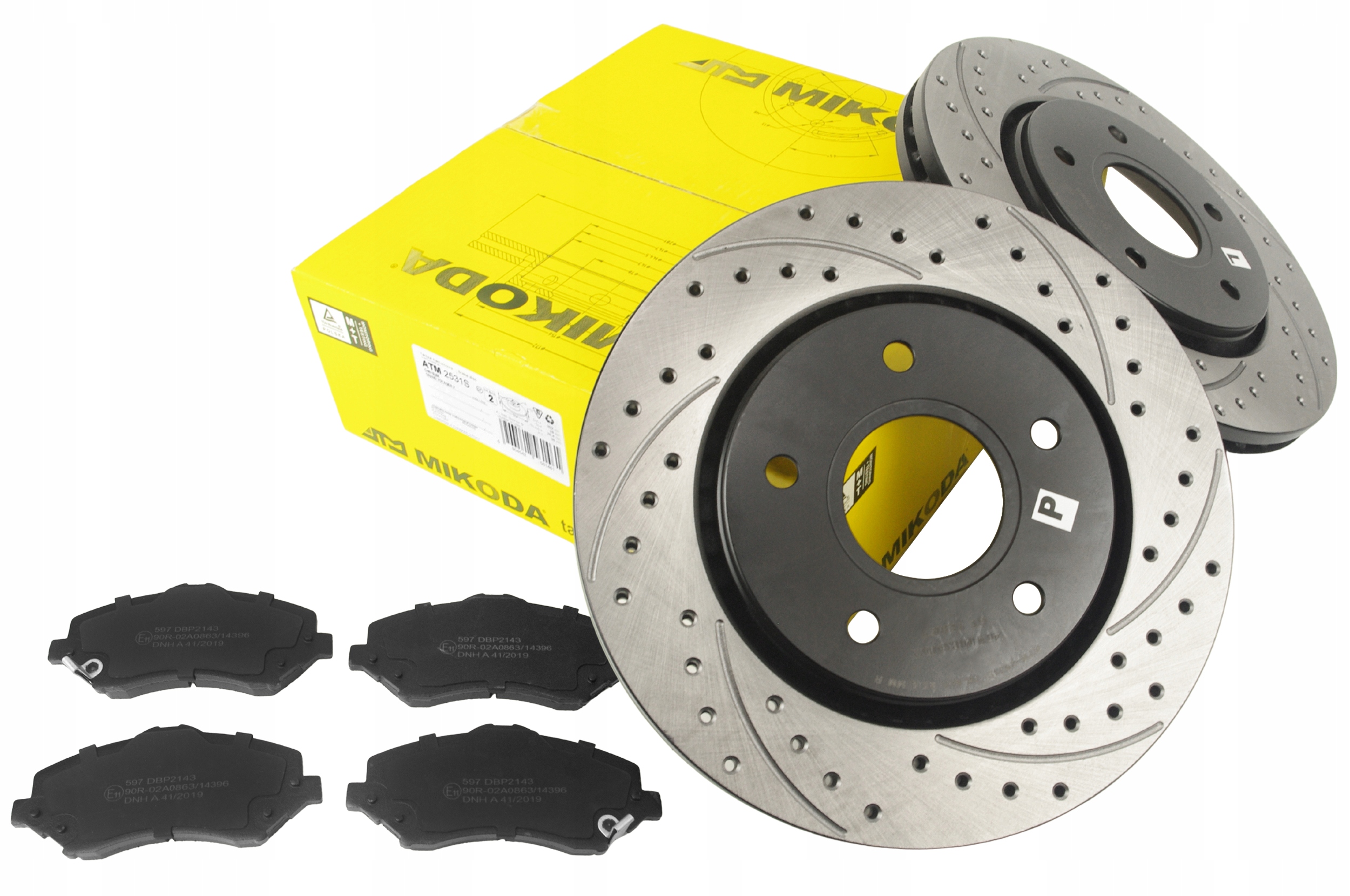 MIK2531S - Тюнинг диски + колодки спереди Fiat FREEMONT 11-15