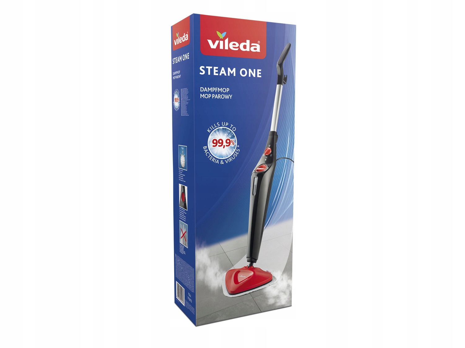 MOP PAROWY STEAM ELEKTRYCZNY 1550 w wkłady Vileda Moc 1550 W