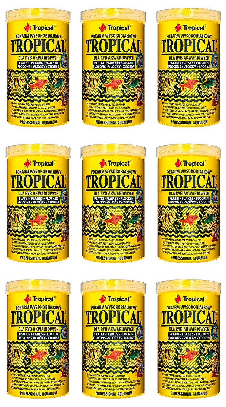 Levně Tropical vysokoproteinové krmivo pro ryby 9x100 ml