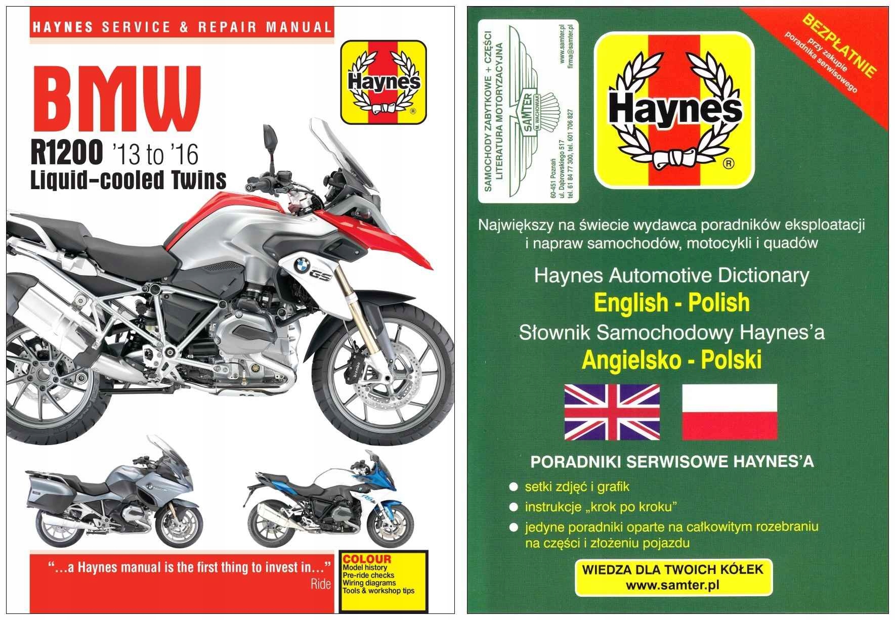 BMW R1200GS ADVENTURE R1200RT R1200RS R1200R (2013-2016) instr +GRATIS 24h