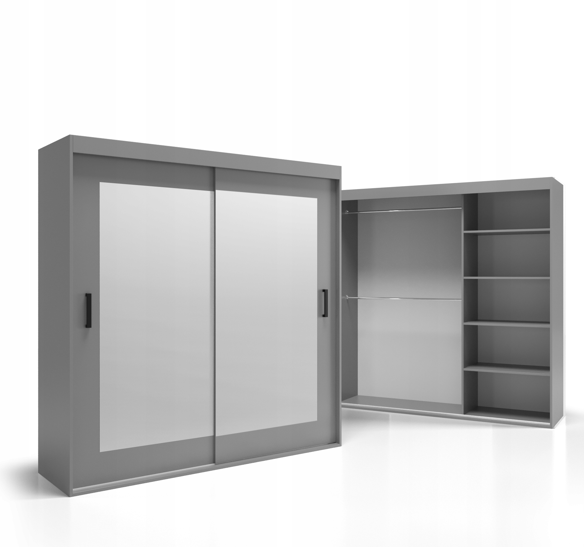 Skříň Posuvné dveře 140x215 Deska 18 mm Zrcadlo VSZ104 O-sofa